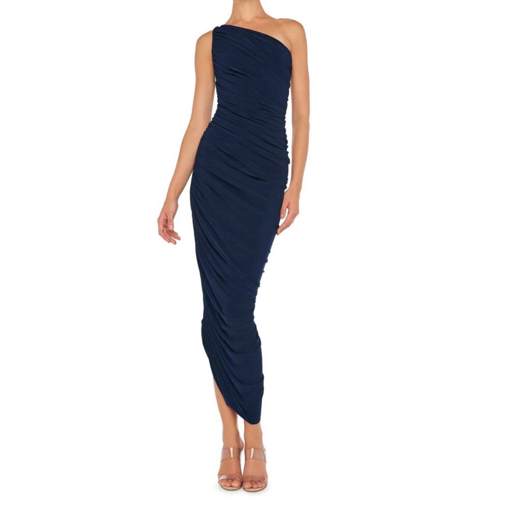 Norma Kamali Diana Gown in True Navy Size XL Sleeveless Sexy